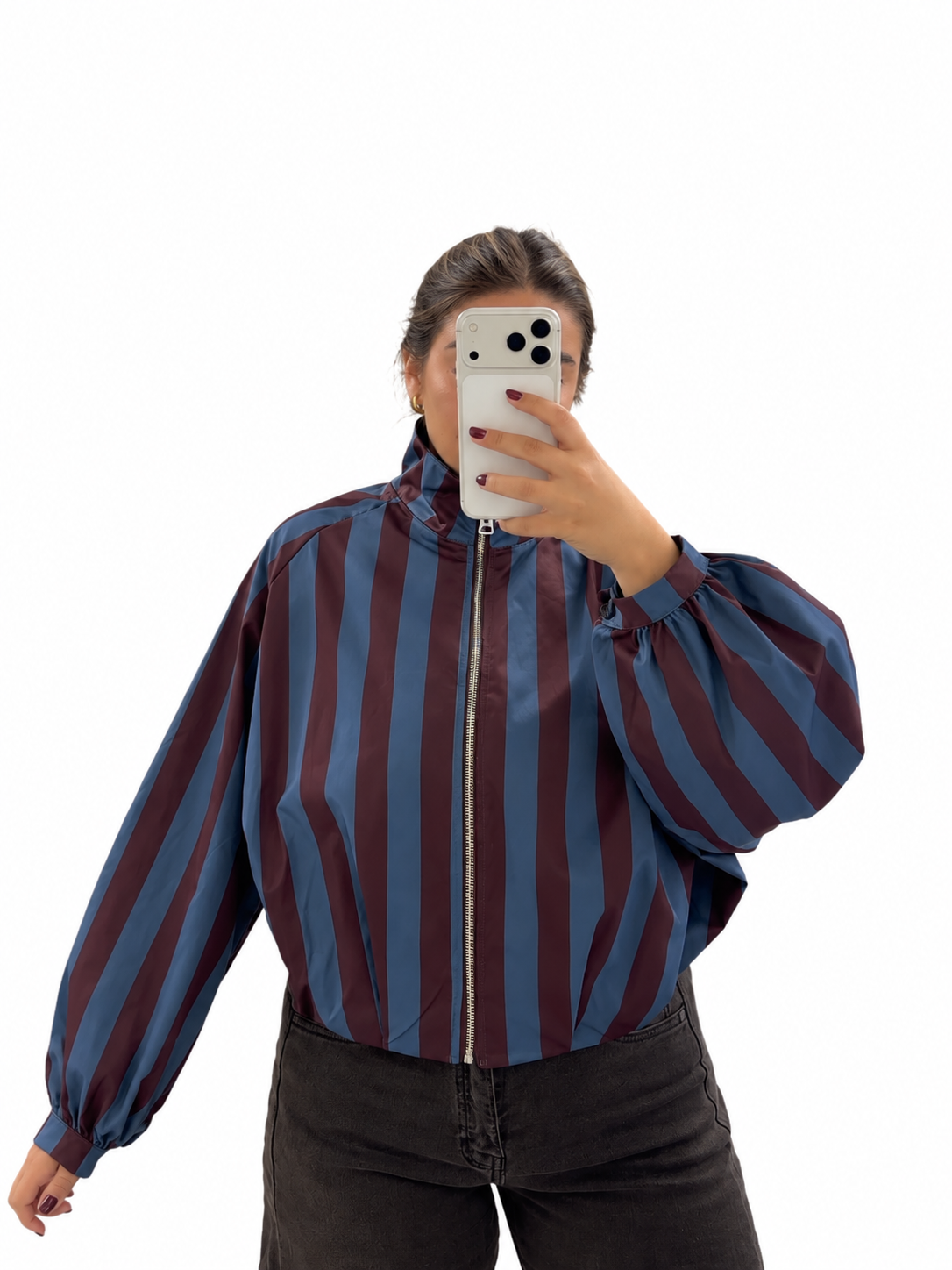 CHAQUETA BOMBER RAYAS ISA
