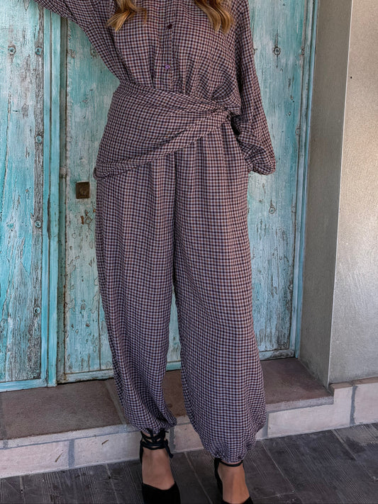 PANTALÓN ROMA BERENJENA
